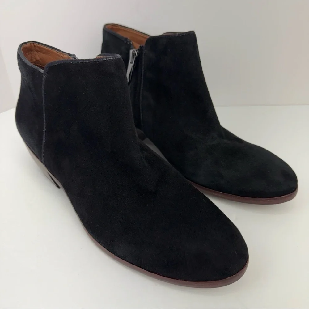 Sam Edelman size 7.5 Women’s Black Suede Leather Ankle Booties Boots